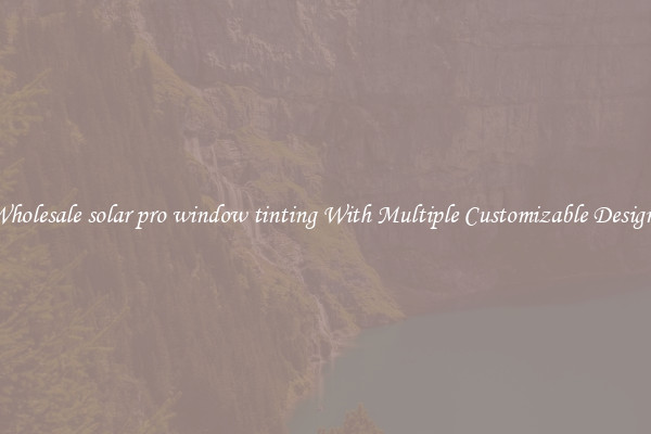 Wholesale solar pro window tinting With Multiple Customizable Designs