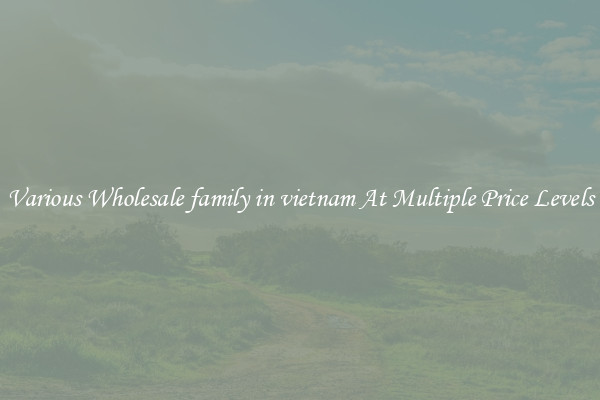 Various Wholesale family in vietnam At Multiple Price Levels