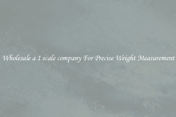 Wholesale a 1 scale company For Precise Weight Measurement