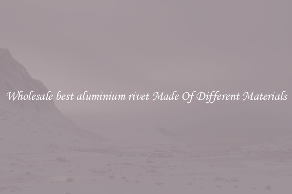 Wholesale best aluminium rivet Made Of Different Materials