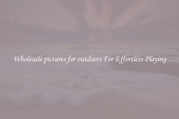 Wholesale pictures for outdoors For Effortless Playing