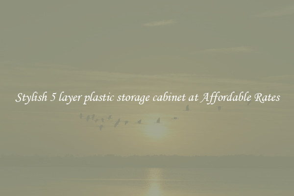 Stylish 5 layer plastic storage cabinet at Affordable Rates