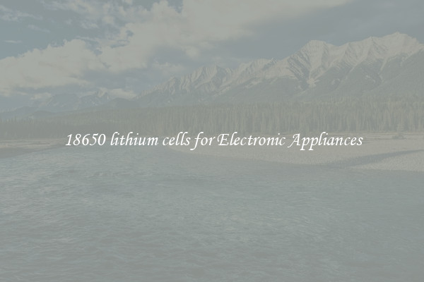 18650 lithium cells for Electronic Appliances