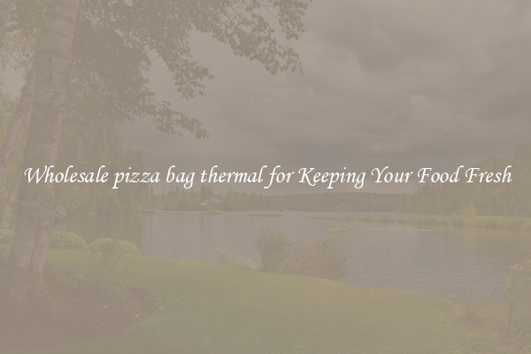 Wholesale pizza bag thermal for Keeping Your Food Fresh