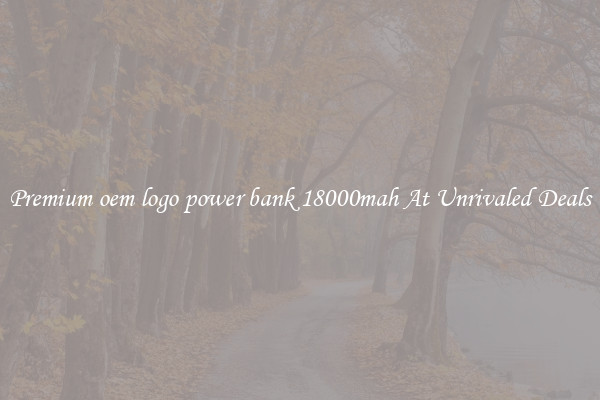 Premium oem logo power bank 18000mah At Unrivaled Deals