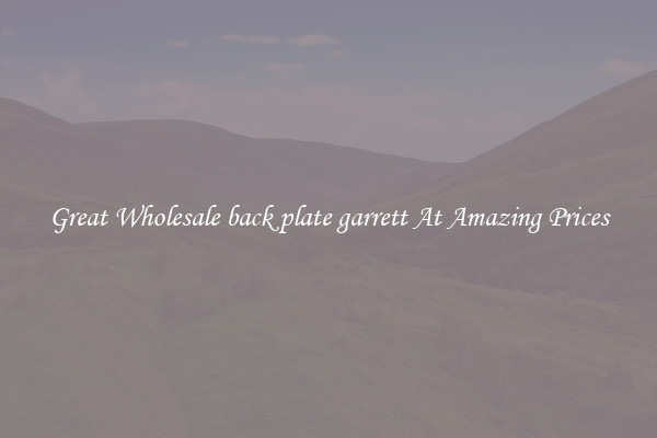 Great Wholesale back plate garrett At Amazing Prices