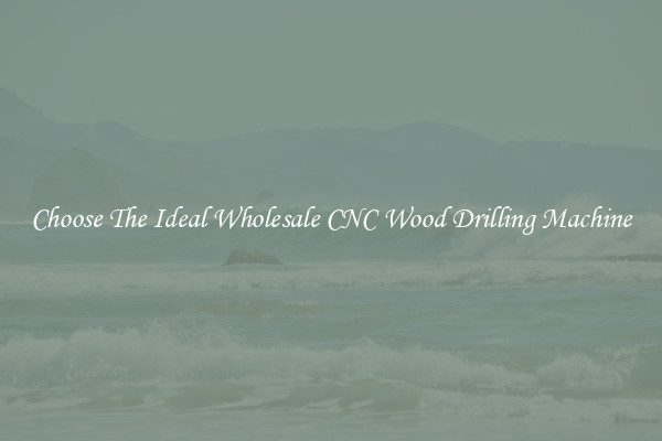 Choose The Ideal Wholesale CNC Wood Drilling Machine