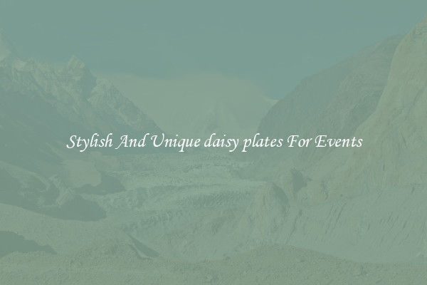 Stylish And Unique daisy plates For Events