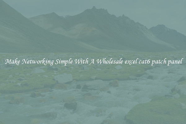 Make Networking Simple With A Wholesale excel cat6 patch panel